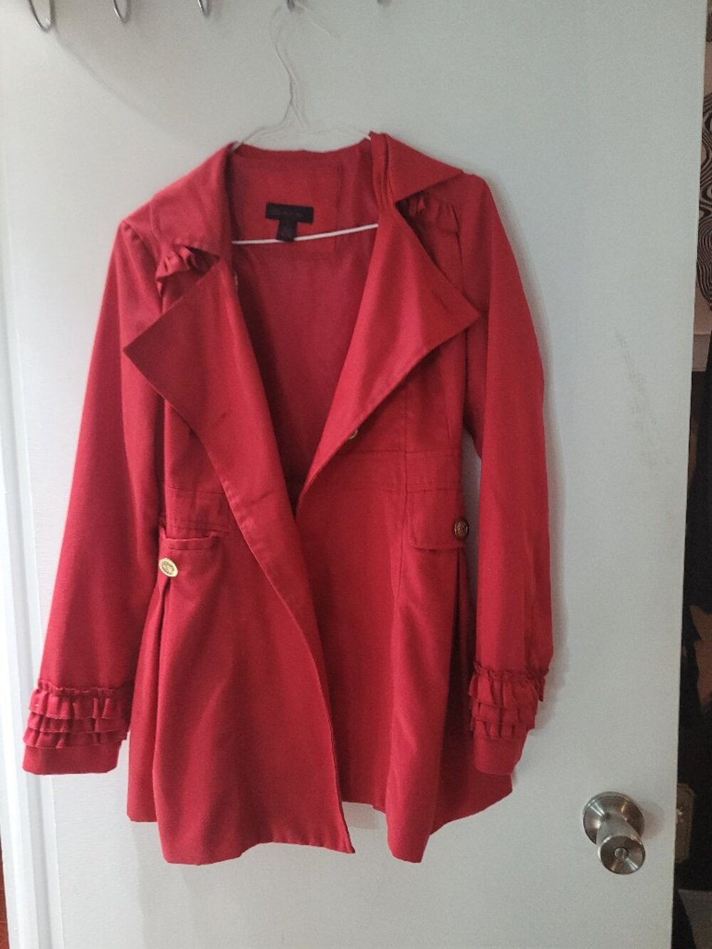 Womens Red Trench Coat